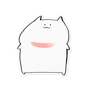 ねこ仁王立ちステッカー