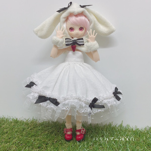 うさ耳ポンチョ付き お洋服セットᕱ⑅ᕱ♡【B品】