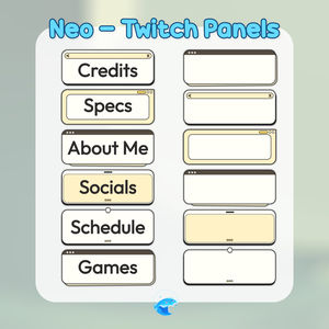 【Twitchパネル】レトロポップ・ネオブロータリズム 36種セット / Neo Twitch Panels Set (商用利用可)