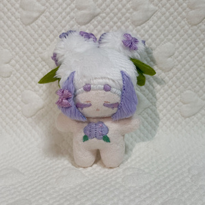 Handmade plush toy, 6cm, mini hydrangea, purple.