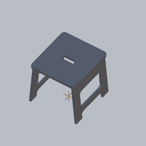 【無料3Dモデル】折りたたみ椅子