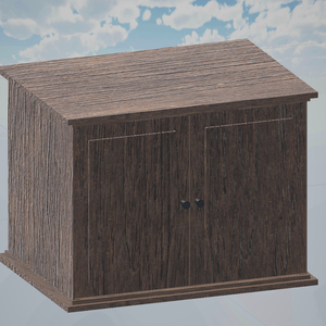 【無料3Dモデル】木の収納箱
