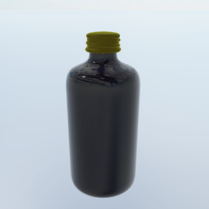 【無料3Dモデル】危険な薬品が入ってそうな瓶