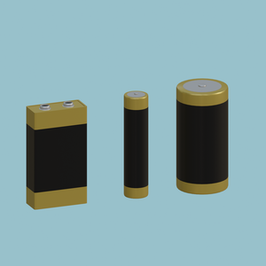 【無料3Dモデル】電池(3点)