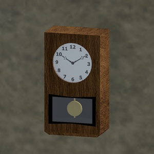 3D model] Showa-era retro wall pendulum clock
