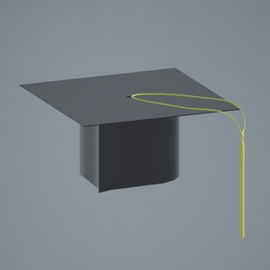 3D Model] Mortar Board Graduation Hat