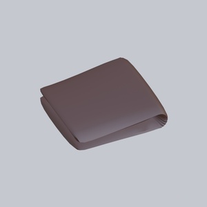 3D model] Leather wallet-like folding wallet