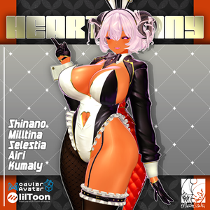 【複数アバター対応】衣装用3Dモデル「HeartBunny_Re」