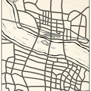 アーカムっぽい町のマップ