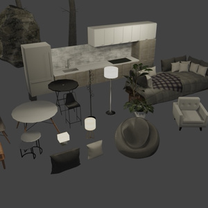 Home in the Woods VRChat Avatar World and Home Props