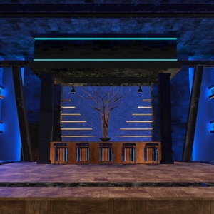 Dark Copper Bar VRChat World and 3D Assets