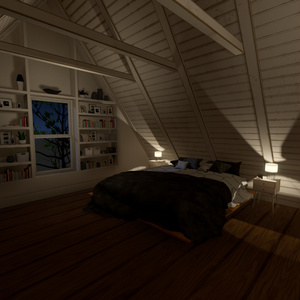 VRChat World Single Attic Room