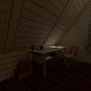 VRChat World Single Attic Room