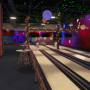 VRChat Bowling Alley Galactic Bowling World