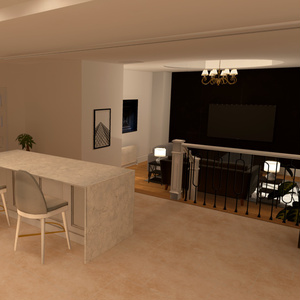 Modern Living Room and Kitchen VRChat