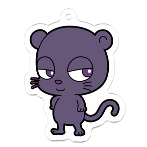動物占い® アクリルキーホルダー 黒ひょう（子供キャラ）