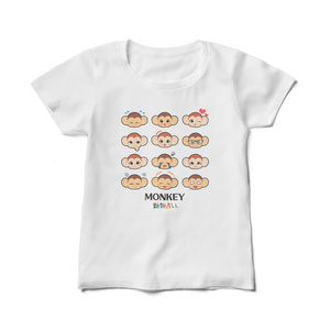動物占い® Tシャツ アニモフェイスイデザイン -猿-