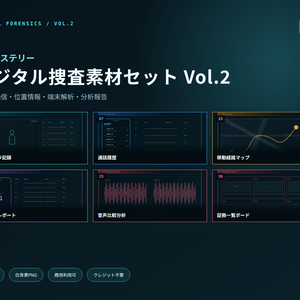 ココフォリアに貼るだけ｜現代ミステリー デジタル捜査素材セット Vol.2｜全30種
