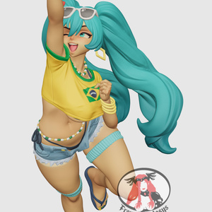 Brazilian Miku (SFW) 3D Print File