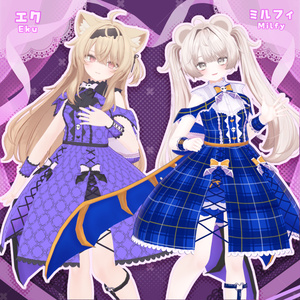 〖VRChat衣装〗あまがみ★バットロリータ〖8アバター+互換アバター対応〗 缩略图 15