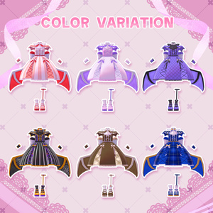 〖VRChat衣装〗あまがみ★バットロリータ〖8アバター+互換アバター対応〗 缩略图 3