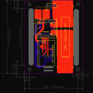 SlimeVRトラッカーPCBデータ ニッケル水素電池駆動 AA_Ni-MH SLIME