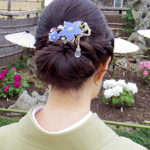 紫陽花のハーフボンネット「トレモロ」 - 帽子屋 メア - BOOTH