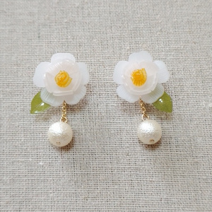 傘と紫陽花の和風ピアス イヤリング(雨の日コーデ3点セット)傘