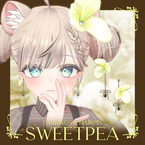 [16アバター対応] SweetPea Earrings & Hairpin
