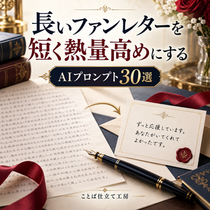 長いファンレターを短く熱量高めにする｜コピペで使えるAIプロンプト30選
