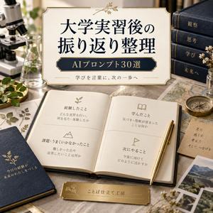 大学実習後の振り返り整理｜コピペで使えるAIプロンプト30選