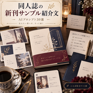 同人誌の新刊サンプル紹介文｜コピペで使えるAIプロンプト30選