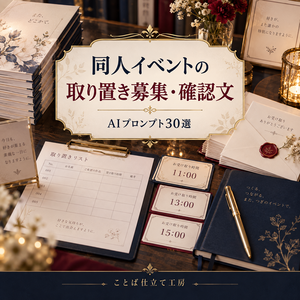 同人イベントの取り置き募集・確認文｜コピペで使えるAIプロンプト30選