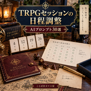 TRPGセッションの日程調整｜コピペで使えるAIプロンプト30選