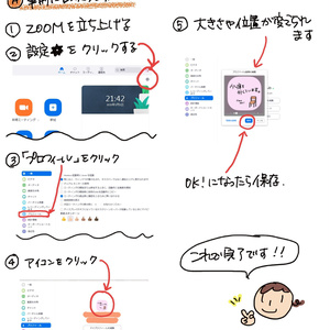 ZOOM アイコン設定方法