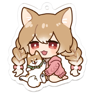 まるちぃと柴犬アクリルキーホルダー