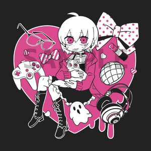 利香♥オリジナルパーカー（黒）