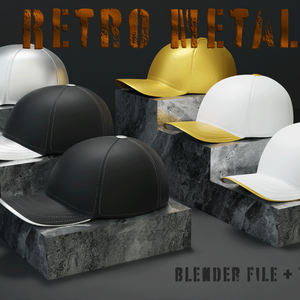 Retro Metallic Ballcap Pack - Blender