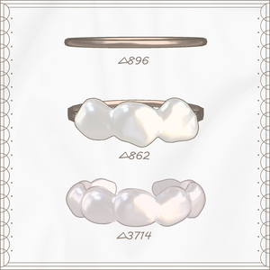 リングピアスセット Baroque Pearl Accessories【VRChat想定】