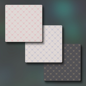 diagonal-grid-heart　コースター