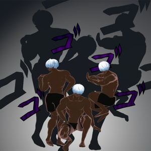 [無料 / Free Pose] JoJo's Pillar Men Pose + ゴゴゴ Effect 缩略图 4