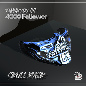 『No. 26-0-0 / 4000 Followers』 Half Skull Mask