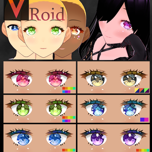 ⌊VRoid/Unity⌉ Ultimate Eyes Pack w/ BONUS Skin Textures [肌の質感のアイセットパック]