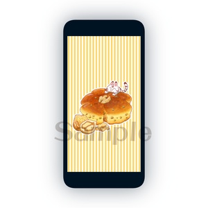 【DL】にゃんこ＆食《くるみパン》 スマートフォン壁紙