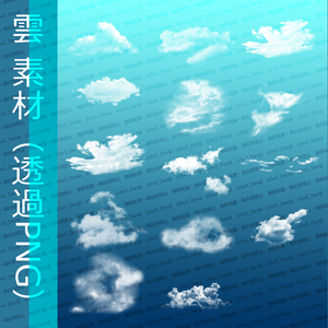【無料あり】空をつくる雲素材（透過PNG）