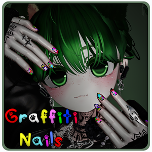 【VRChat】 Graffiti Nail Set for Manuka