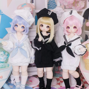 ドール用】 ネコ耳、キツネ耳、イヌ耳カチューシャ 耳毛2色型