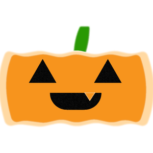 フリー素材　ハロウィン　かぼちゃのクッキー