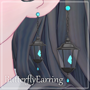 【VRChat想定】ButterflyEarring【PB対応】
