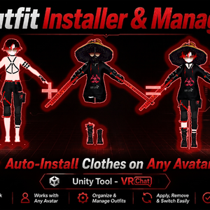 [Unity Tool - VRChat] Outfit Installer & Manager – Auto-Install Clothes on Any Avatar | English, Español, 日本語, Deutsch, 한국어, 简体中文